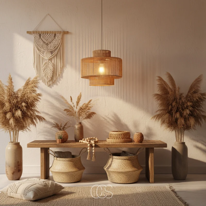 OCS - Bridga Rotan Hanglamp - Bamboe