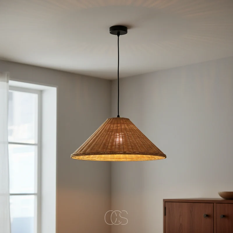 OCS - NorthLight Rotan Hanglamp - van Natuurlijk Bamboe