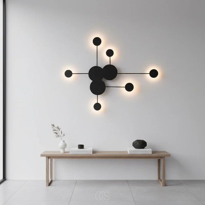 OCS - Abstracte Led wandlamp - 6 lichtpunten
