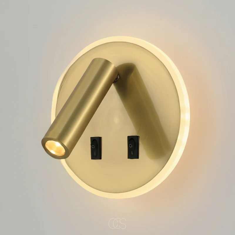 OCS - Luxe Wandlamp met Spot en LED ring