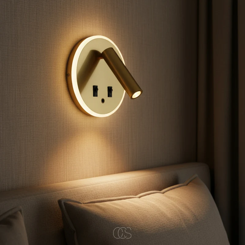 OCS - Luxe Wandlamp met Spot en LED ring