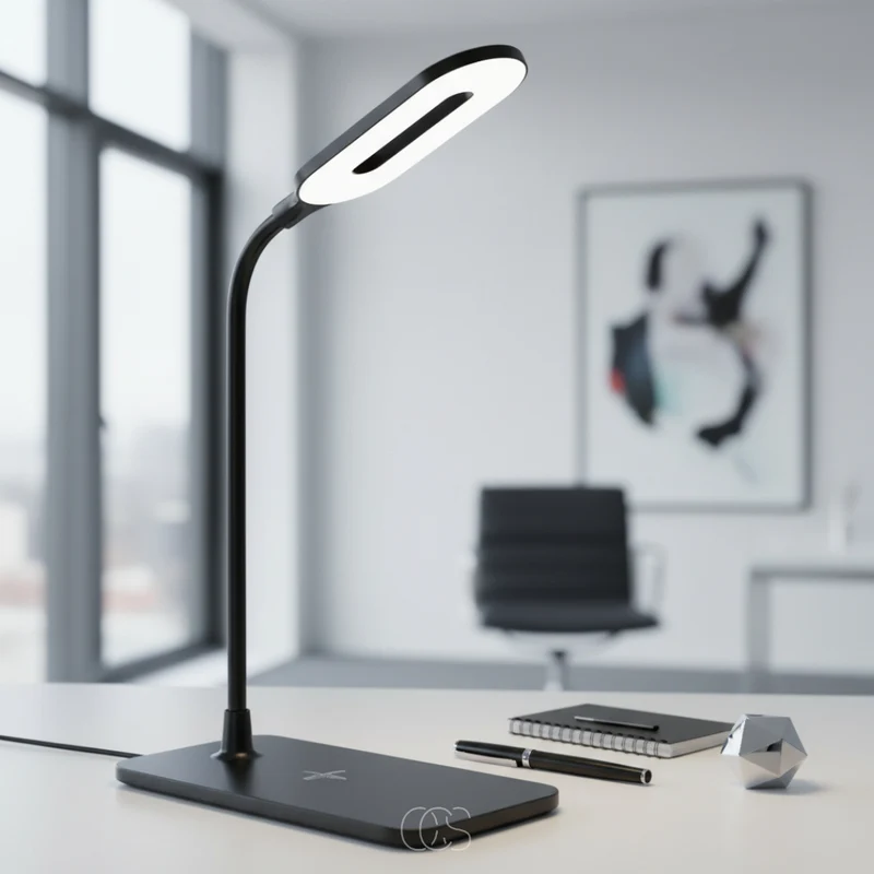 OCS - Siana Bureaulamp - 360° verstelbaar design met draadloze oplader voor telefoon