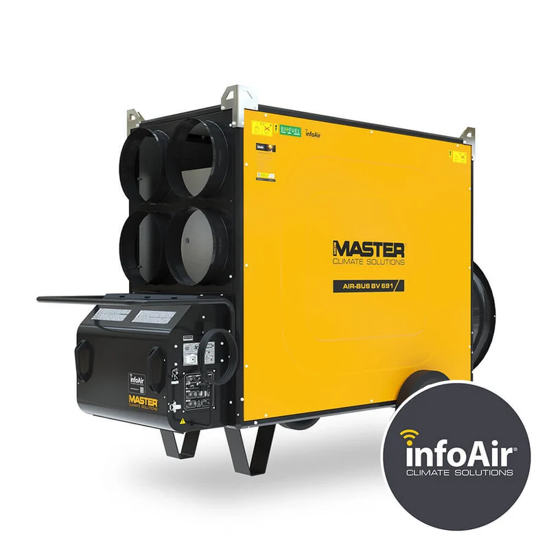 Master Indirecte Diesel Heater BV691-SE InfoAir 225kW 4-wegs