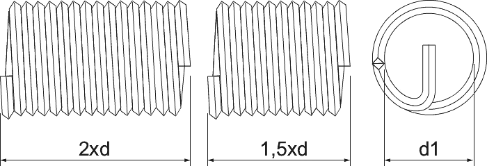 Phantom Phan-Coil RVS Schroefdraad inzetstukken UNC (Serie 28.832)