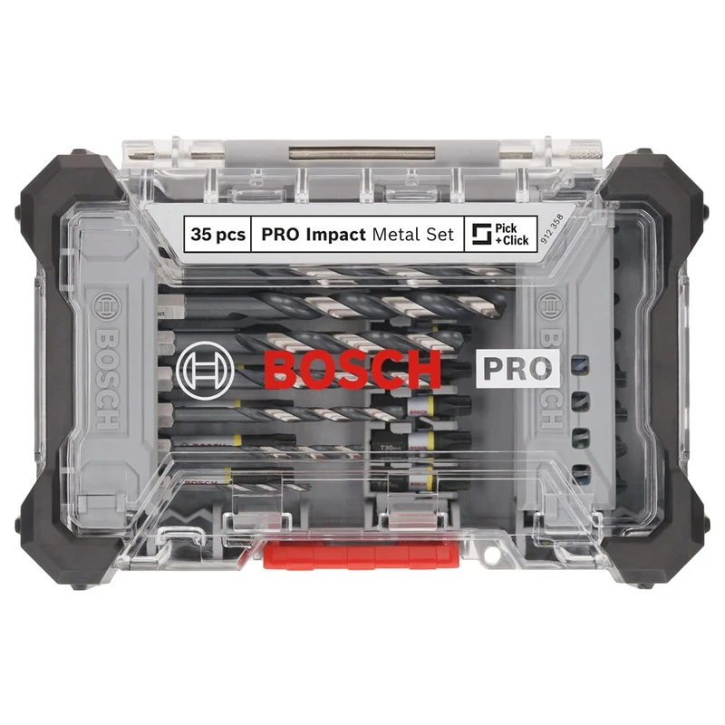 Bosch PRO IMPACT Bits + Metaalboren 35-delig in Display - 2608521U81