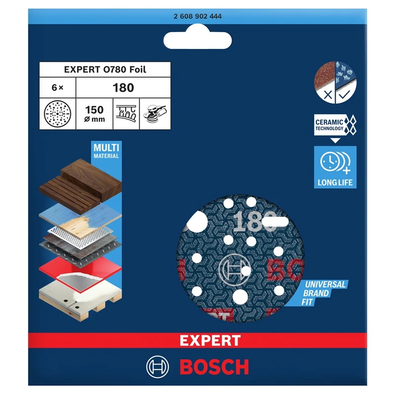 Bosch SCHUURSCHIJF O780, 150 MM, G180, 6X