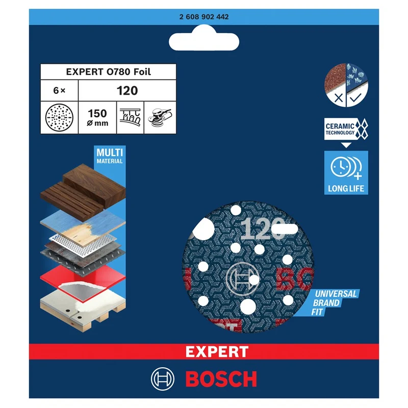 Bosch SCHUURSCHIJF O780, 150 MM, G120, 6X