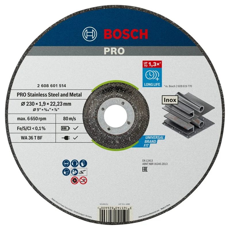 Bosch SCHIJF PRO METAL INOX 230X1.9X22.23MM