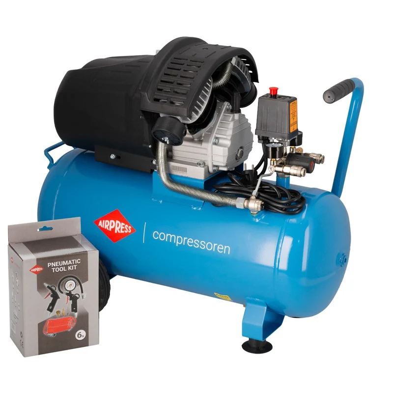 Airpress Compressor HL 425-50 8 bar 3 pk/2.2 kW 280 l/min 50 l met accessoires - 36888