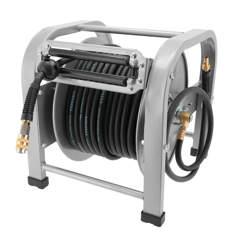 Airpress Luchtslanghaspel 30m vloermodel zelfoprollend 10x16mm 1/4" - 46510