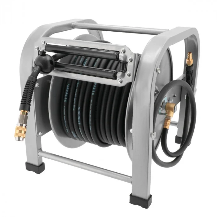 Airpress Luchtslanghaspel 30m vloermodel zelfoprollend 8x14mm 1/4" - 46508