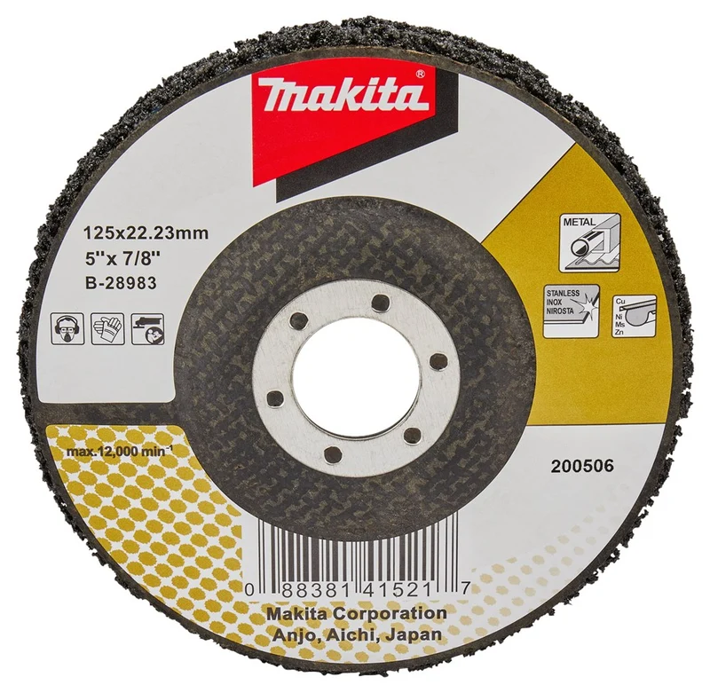 Makita REINIGINGSSCHIJF 125 MM ZWART