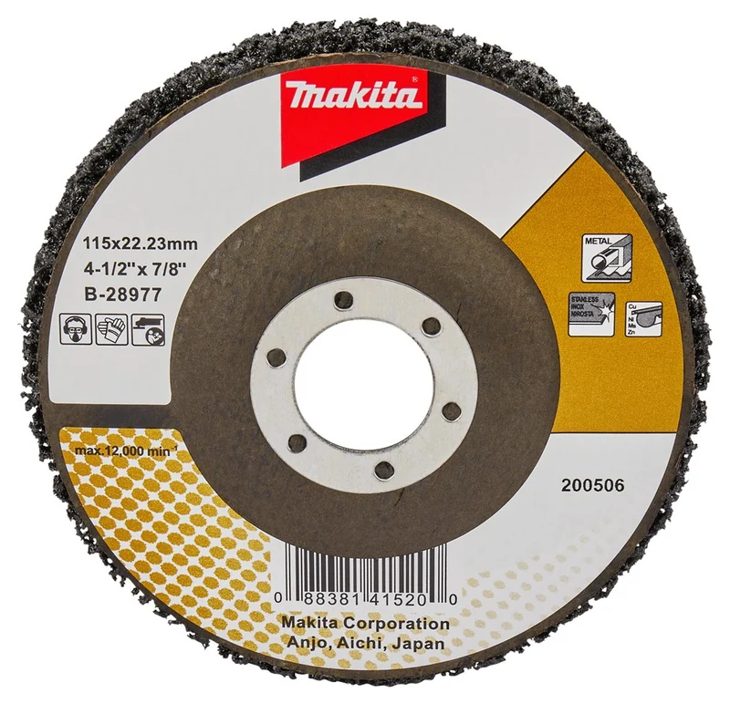 Makita REINIGINGSSCHIJF 115 MM ZWART