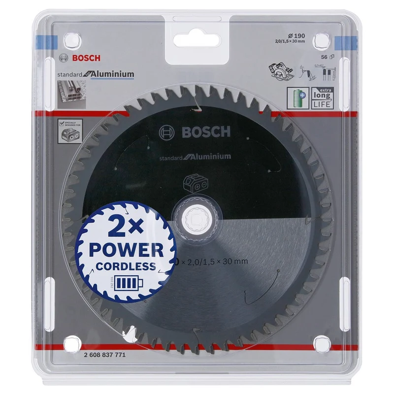 Bosch CIRKELZAAGBLAD ALUMINIUM 190X30X2/1.5X56T