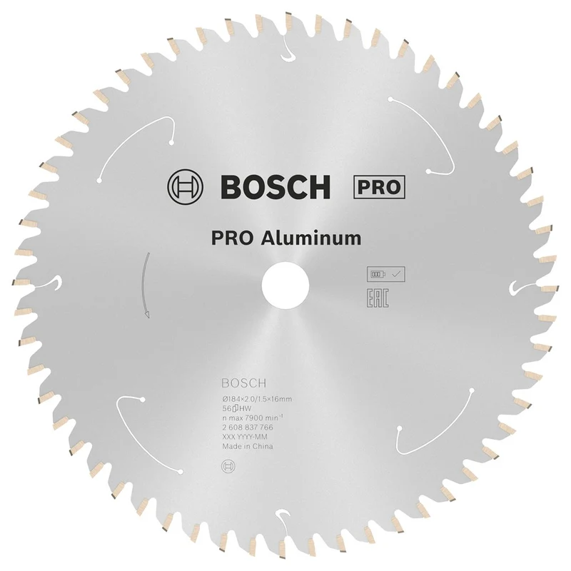 Bosch CIRKELZAAGBLAD ALUMINIUM 184X16X2/1.5X56T