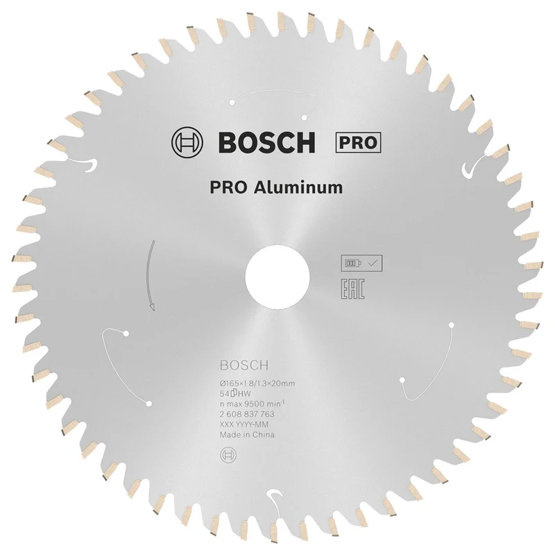 Bosch CIRKELZAAGBLAD ALUMINIUM 165X20X1.8/1.3X54T