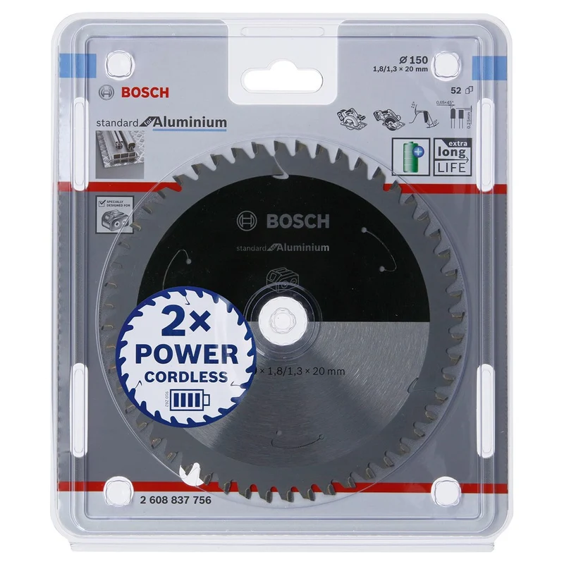 Bosch CIRKELZAAGBLAD ALUMINIUM 150X20X1.8/1.3X52T