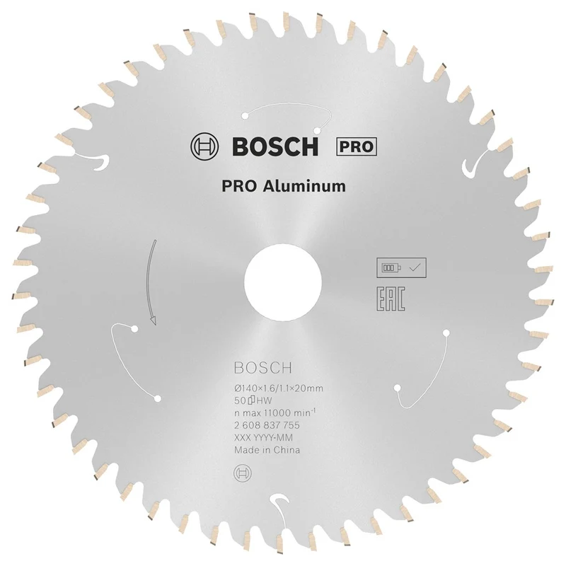 Bosch CIRKELZAAGBLAD ALUMINIUM 140X20X1.6/1.1X50T