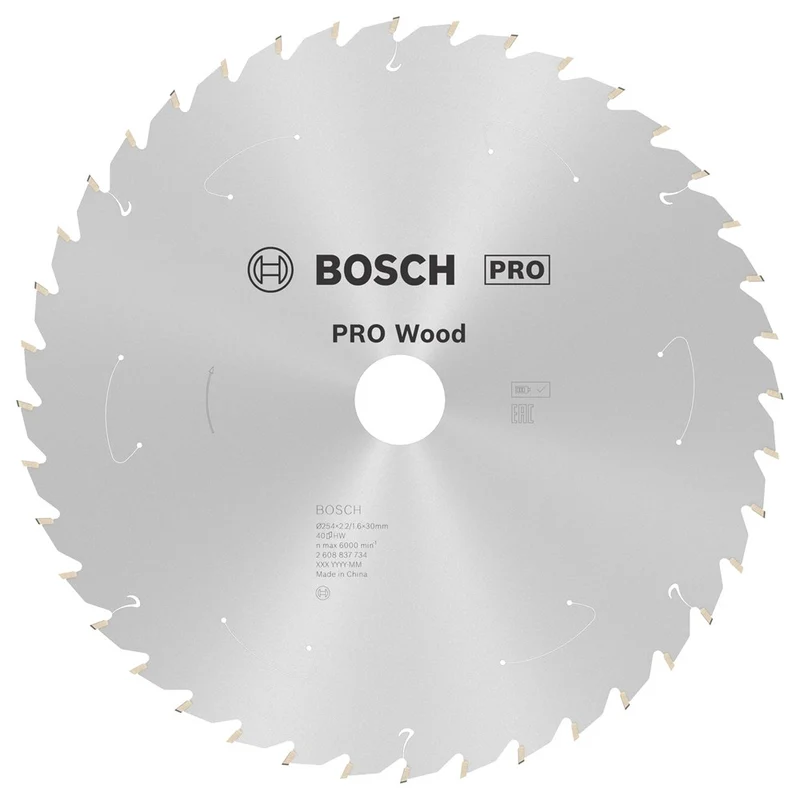 Bosch CIRKELZAAGBLAD WOOD 254X30X2.2/1.6X40T