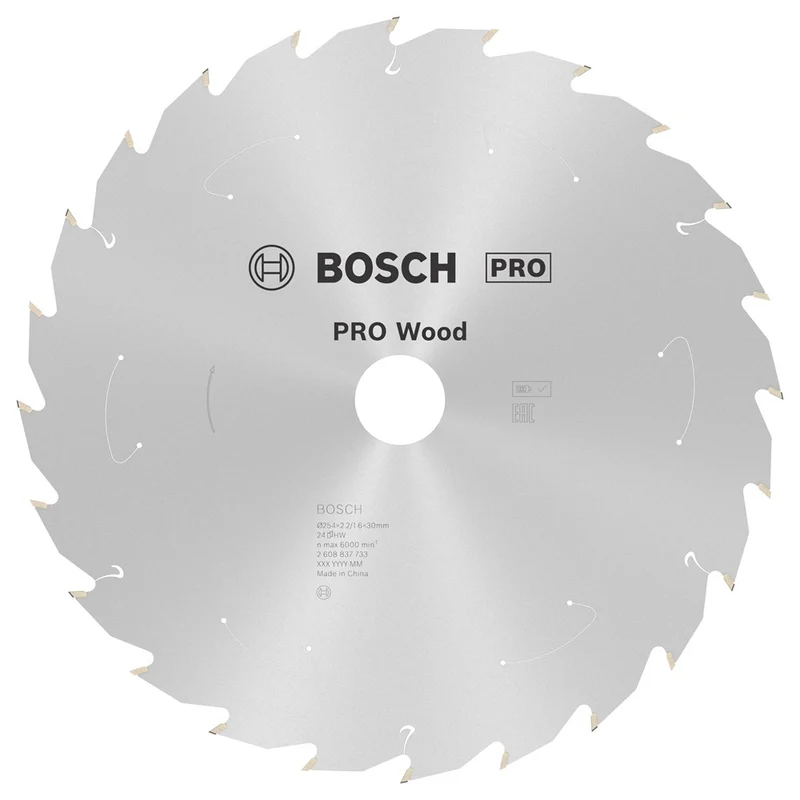 Bosch CIRKELZAAGBLAD WOOD 254X30X2.2/1.6X24T