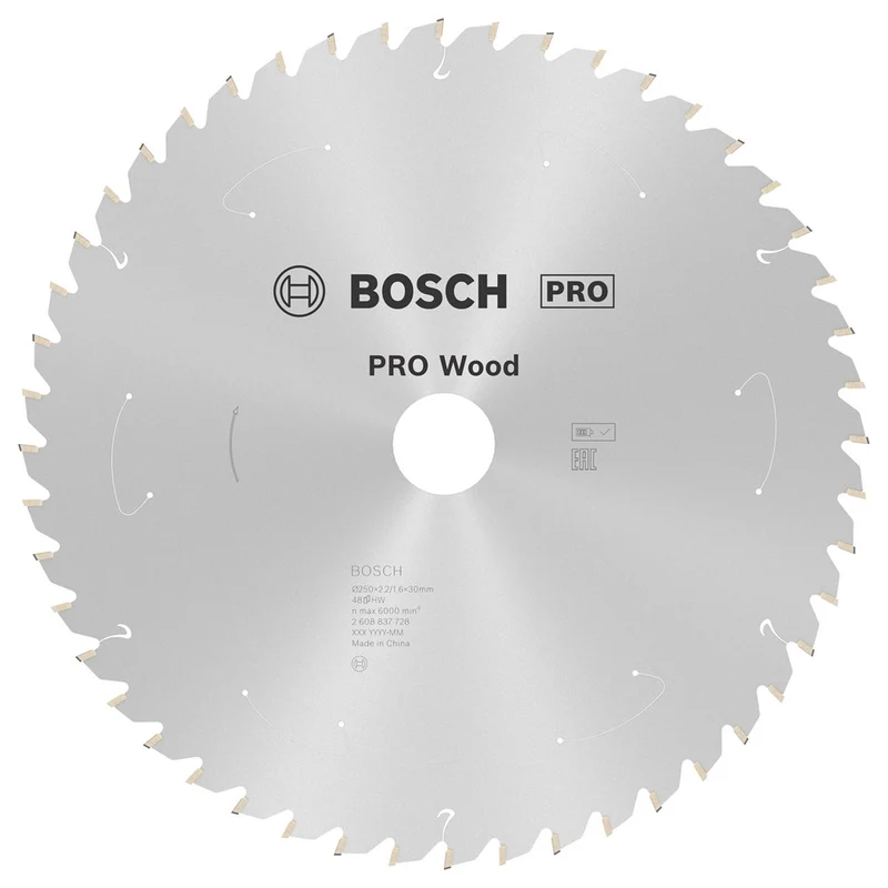 Bosch CIRKELZAAGBLAD WOOD 250X30X2.2/1.6X48T