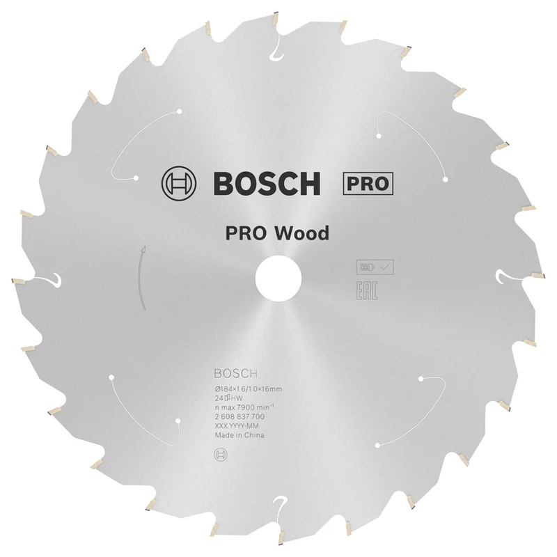 Bosch CIRKELZAAGBLAD WOOD 184X16X1.6/1.0X24T