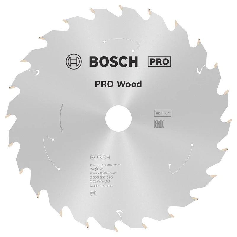 Bosch CIRKELZAAGBLAD WOOD 173X20X1.5/1.0X24T