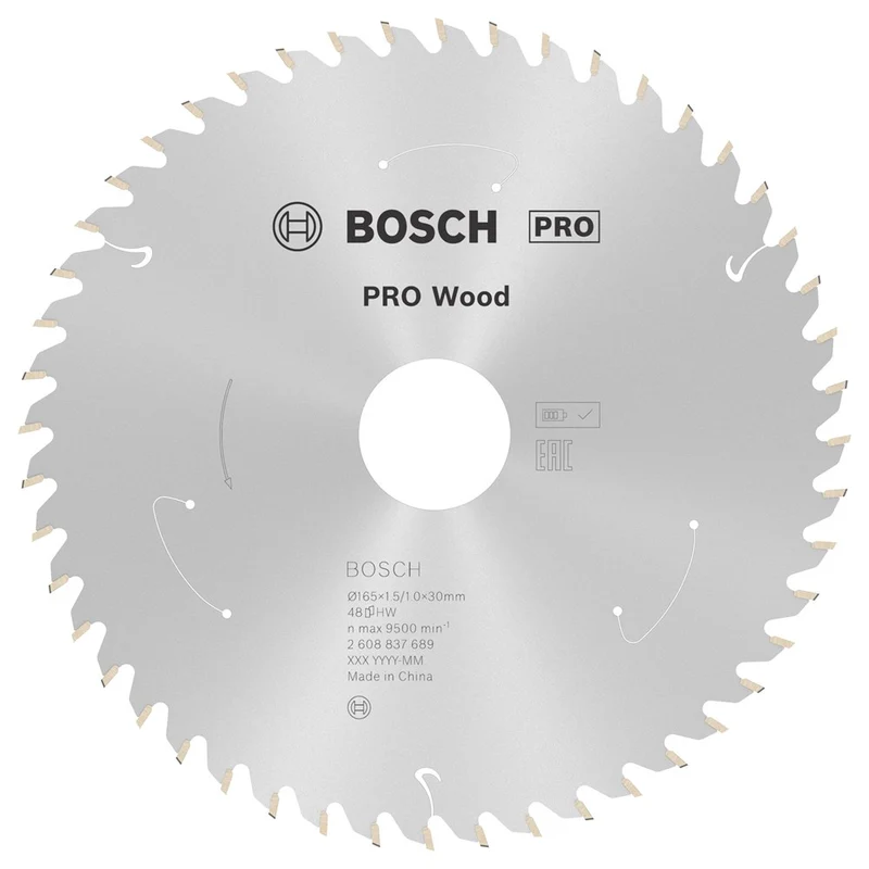 Bosch CIRKELZAAGBLAD WOOD 165X30X1.5/1.0X48T