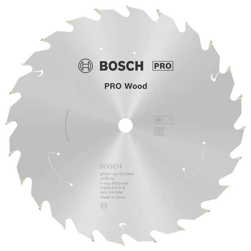 Bosch CIRKELZAAGBLAD WOOD 165X10X1.5/1.0X24T