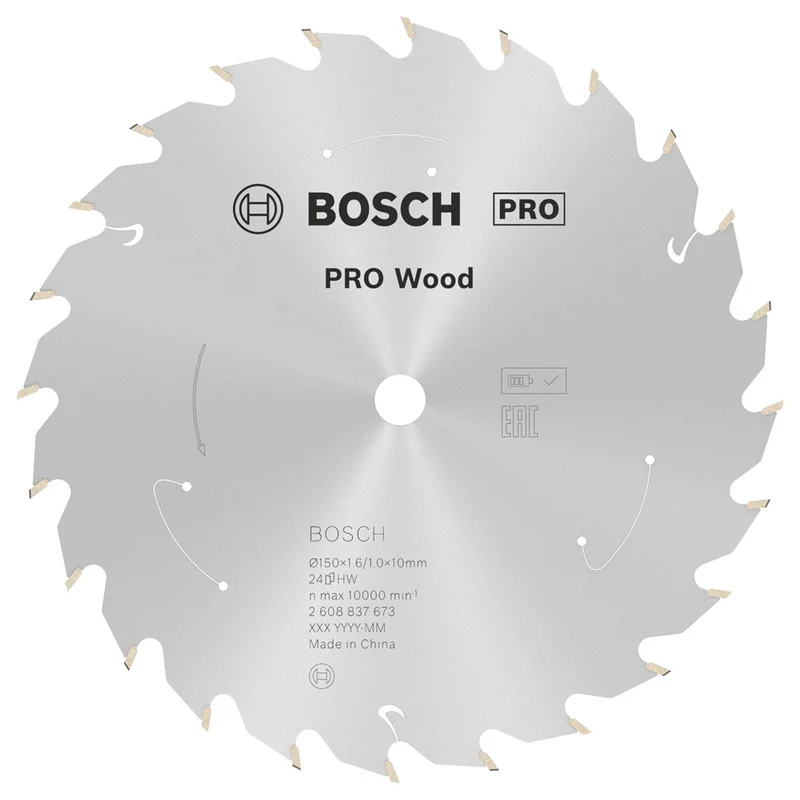 Bosch CIRKELZAAGBLAD WOOD 150X10X1.6/1.0X24T
