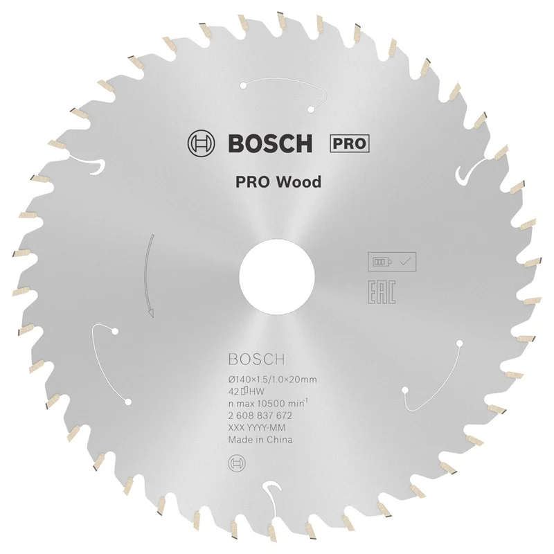 Bosch CIRKELZAAGBLAD WOOD 140X20X1.5/1.0X42T