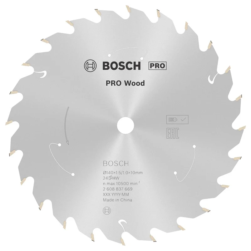 Bosch CIRKELZAAGBLAD WOOD 140X10X1.5/1.0X24T