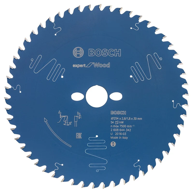 Bosch CIRKELZAAGBLAD WOOD, 254 X 30 X 2,6/1,8 MM, 54T
