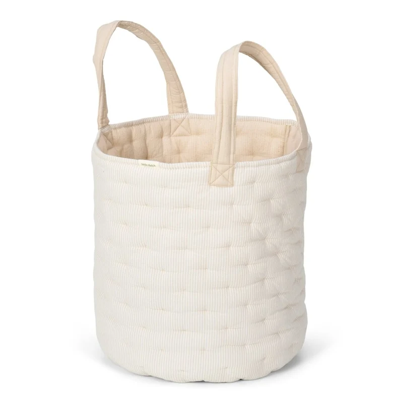 Little Dutch Opbergmand Pure Soft Beige Stripe Groot