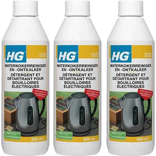 HG waterkokerreiniger en -ontkalker - 3 stuks + Gratis KwastenDiscounter spons
