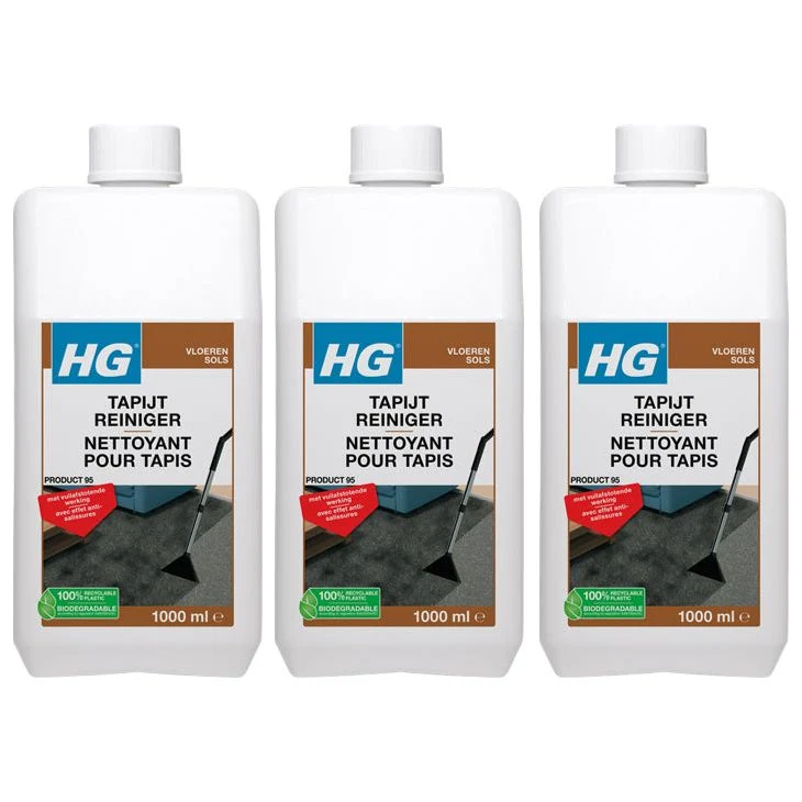 Hg tapijtreiniger 3 stuks (1000ML) + Gratis KD spons