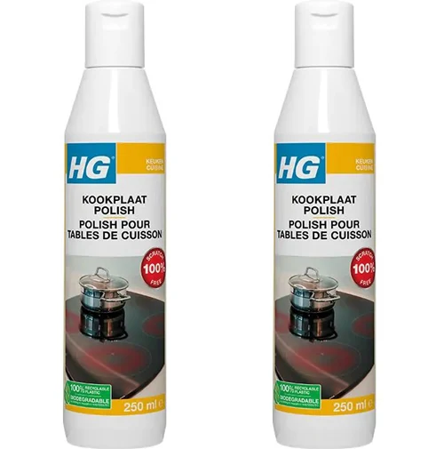 HG kookplaat polish + Gratis KwastenDiscounter spons - 2 stuks