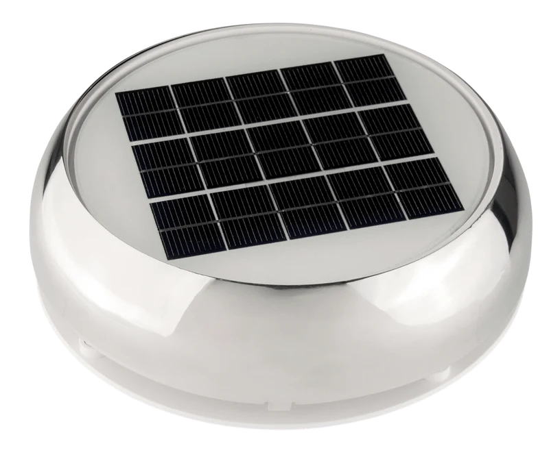 4" Day/Night Solar Vent - Stainless Steel