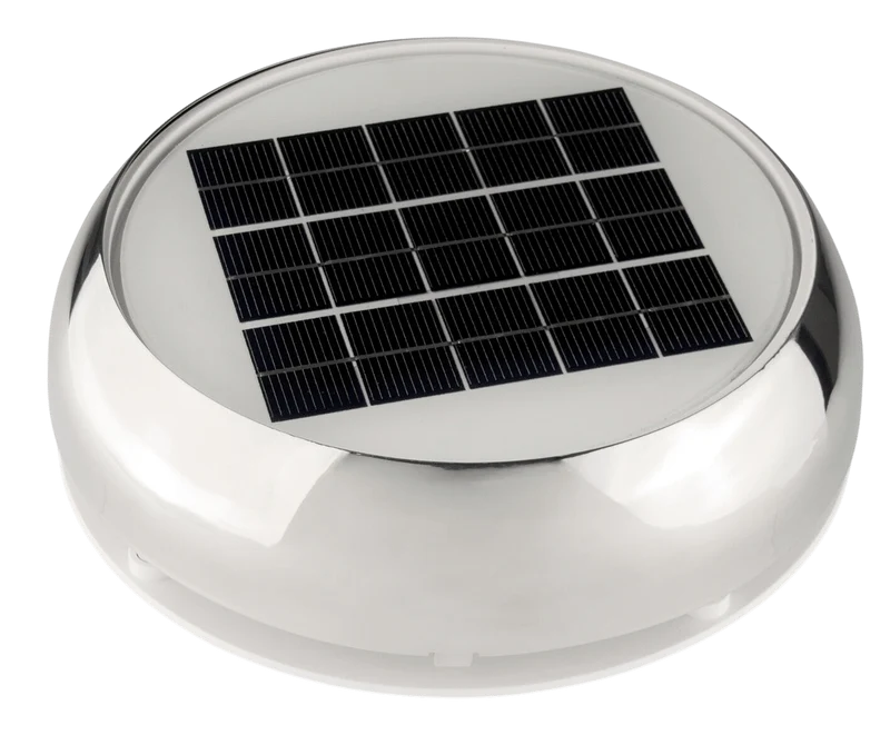 3" Day/Night Solar Vent - Stainless Steel