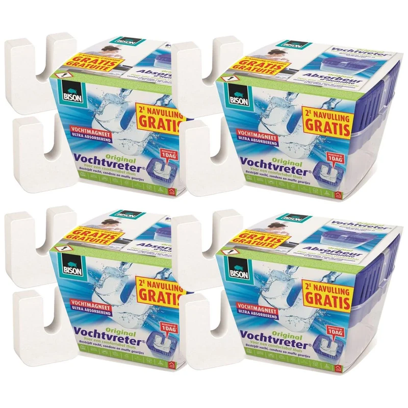 Bison® Vochtvreter + navul 450GR - 4 stuks