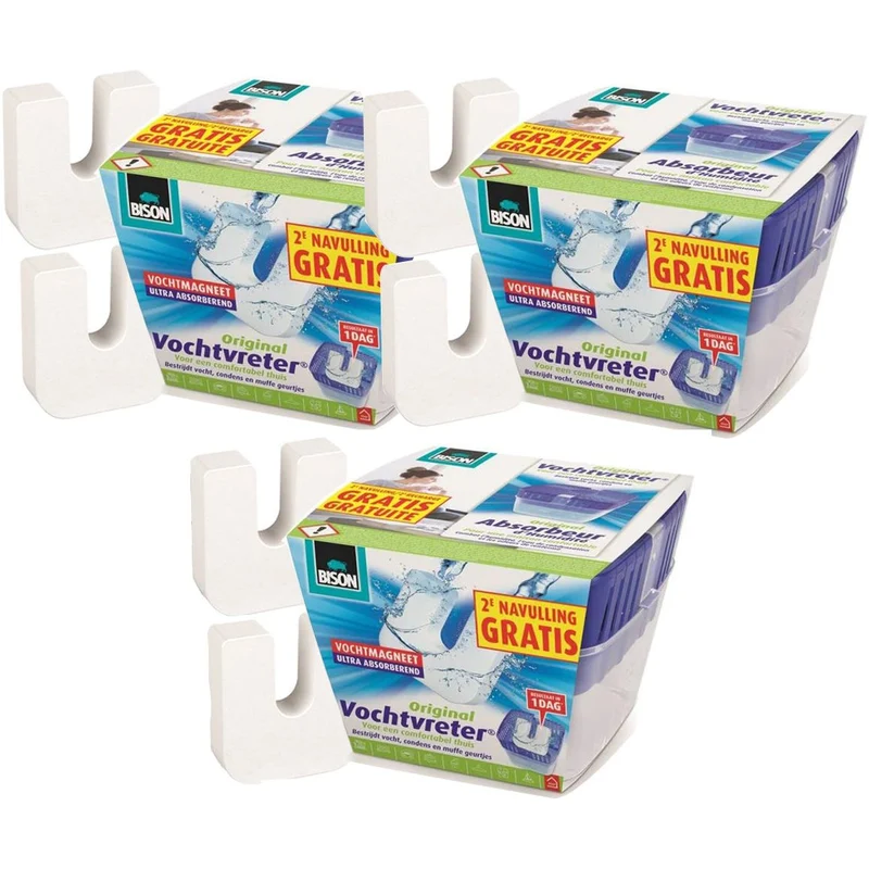 Bison® Vochtvreter + navul 450GR - 3 stuks