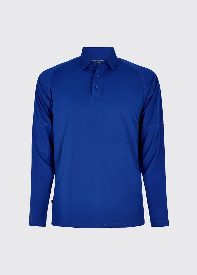 Pireaus Heren Lange Mouw Poloshirt - Ultramarine