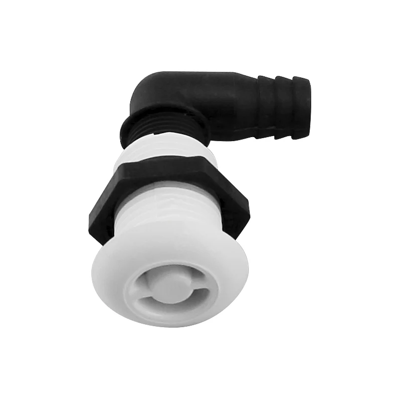 Ontluchting voor boot tank – 90° elleboog wit – Ø16 mm slang