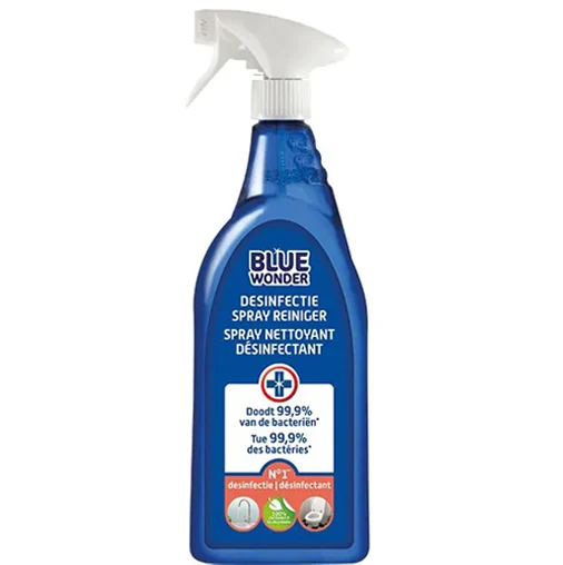 Blue Wonder desinfectie spray reiniger + Gratis KwastenDiscounter spons