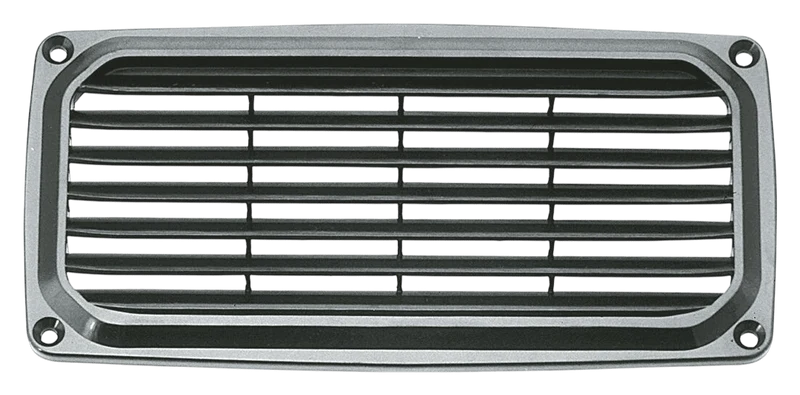 ABS ventilatie rooster zwart 201x101mm