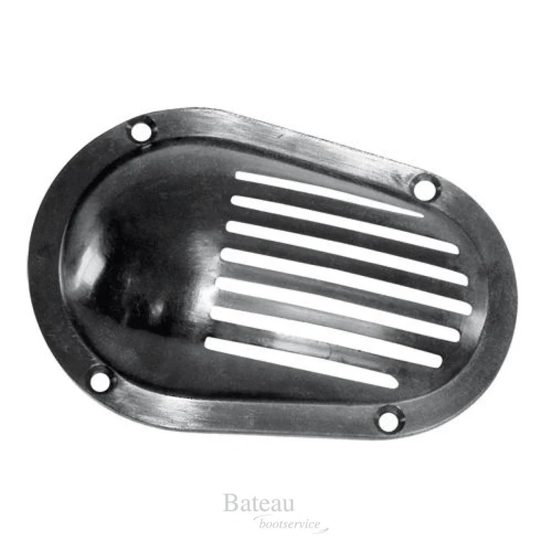 Ventilatierooster ovaal zwart