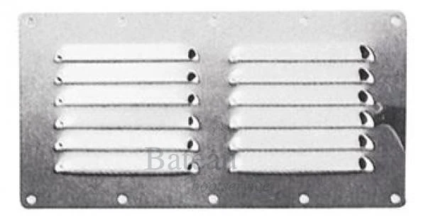 Ventilatierooster RVS 228 x 115 mm