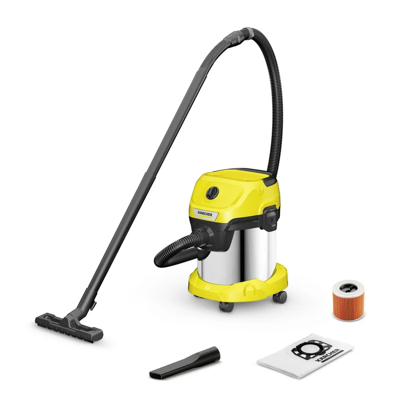Karcher WD 3 S V-15/4/20 voor droog, nat, fijn, grof zuigen, blaasfunctie, stopkontakt