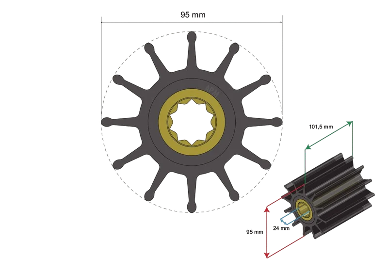 Albinus Premium Impeller nr. 06-02-034