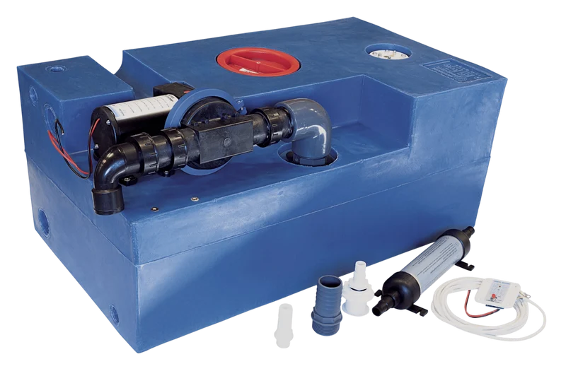 Albinus Vuilwatertank 72L compleet met vuilwaterpomp 12V